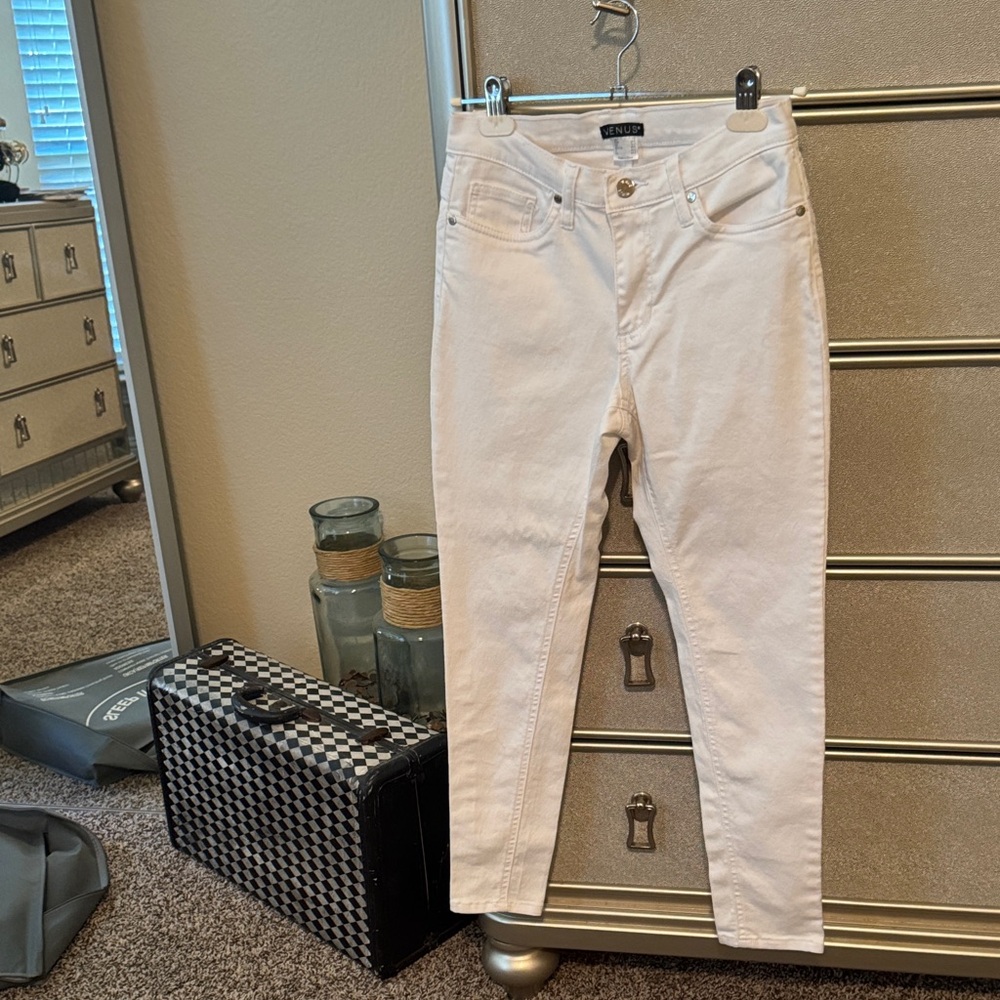 VENUS Women's White Skinny Jeans